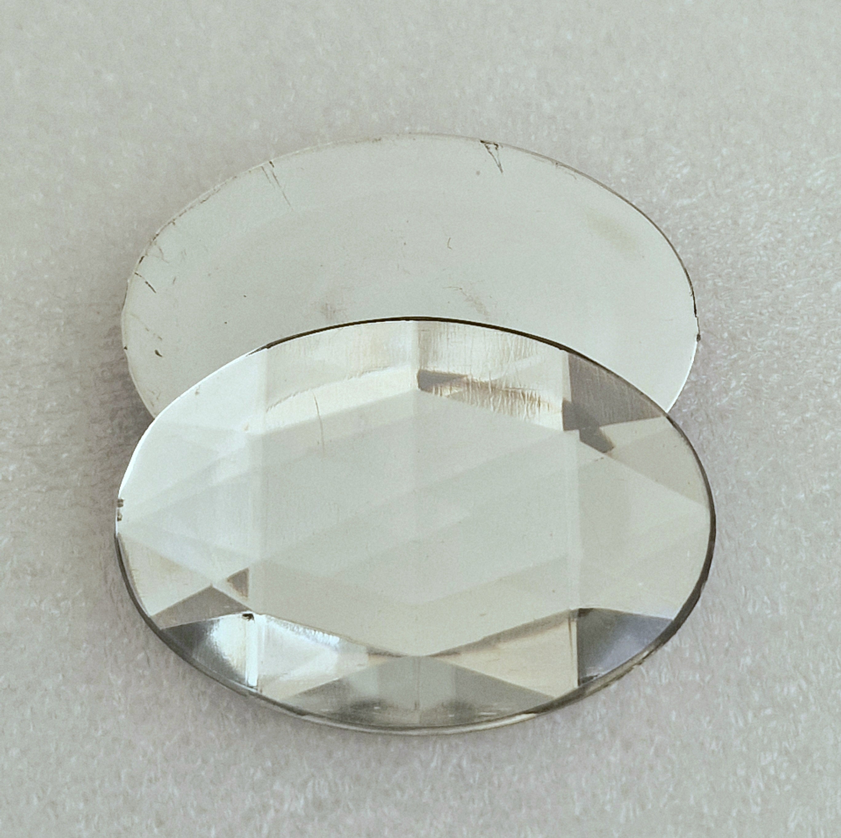 MajorCrafts 8pcs 40x30mm Crystal Clear Flat Back Large Oval Acrylic Rhinestones