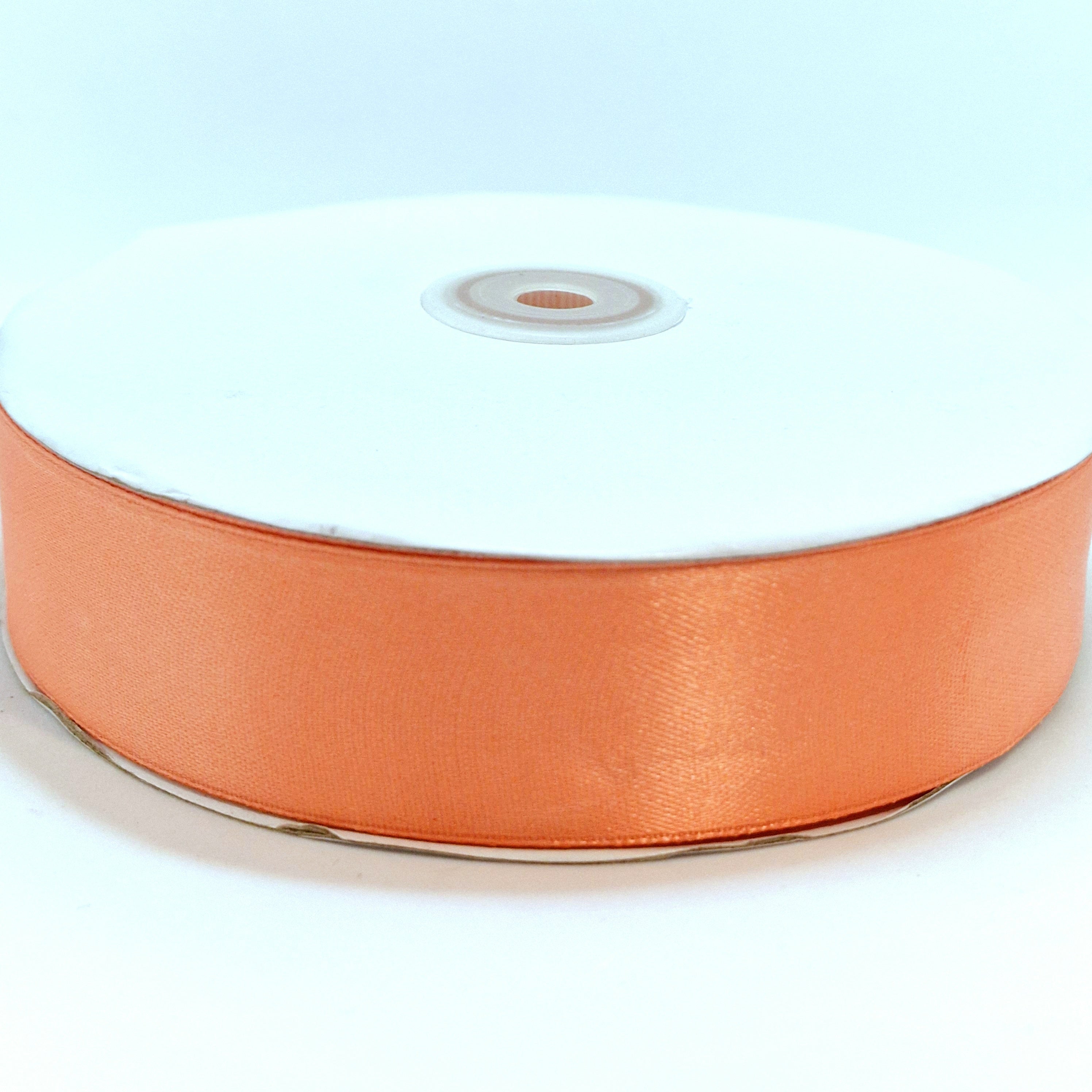 MajorCrafts 40mm 100yds 91mtrs Peach Coral Satin Fabric Ribbon Roll