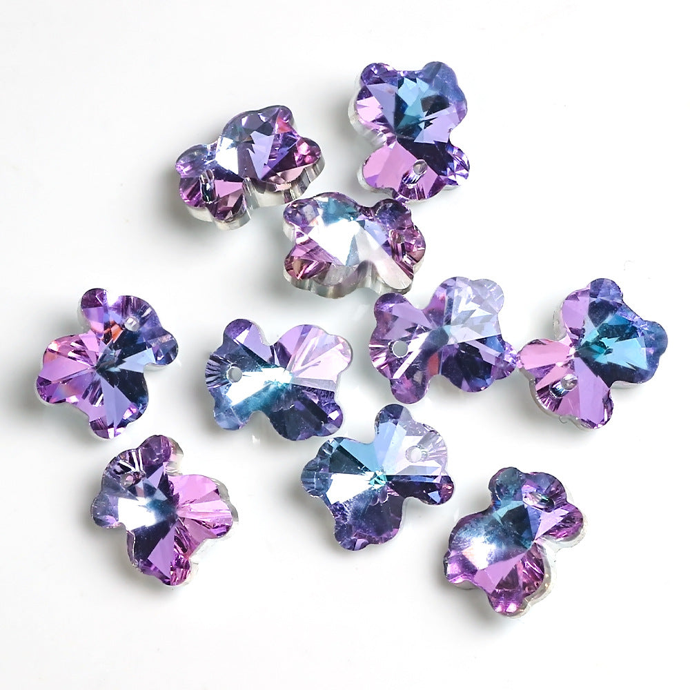MajorCrafts 10pcs 14mm Pink Blue Bear Glass Pendant Charm Beads