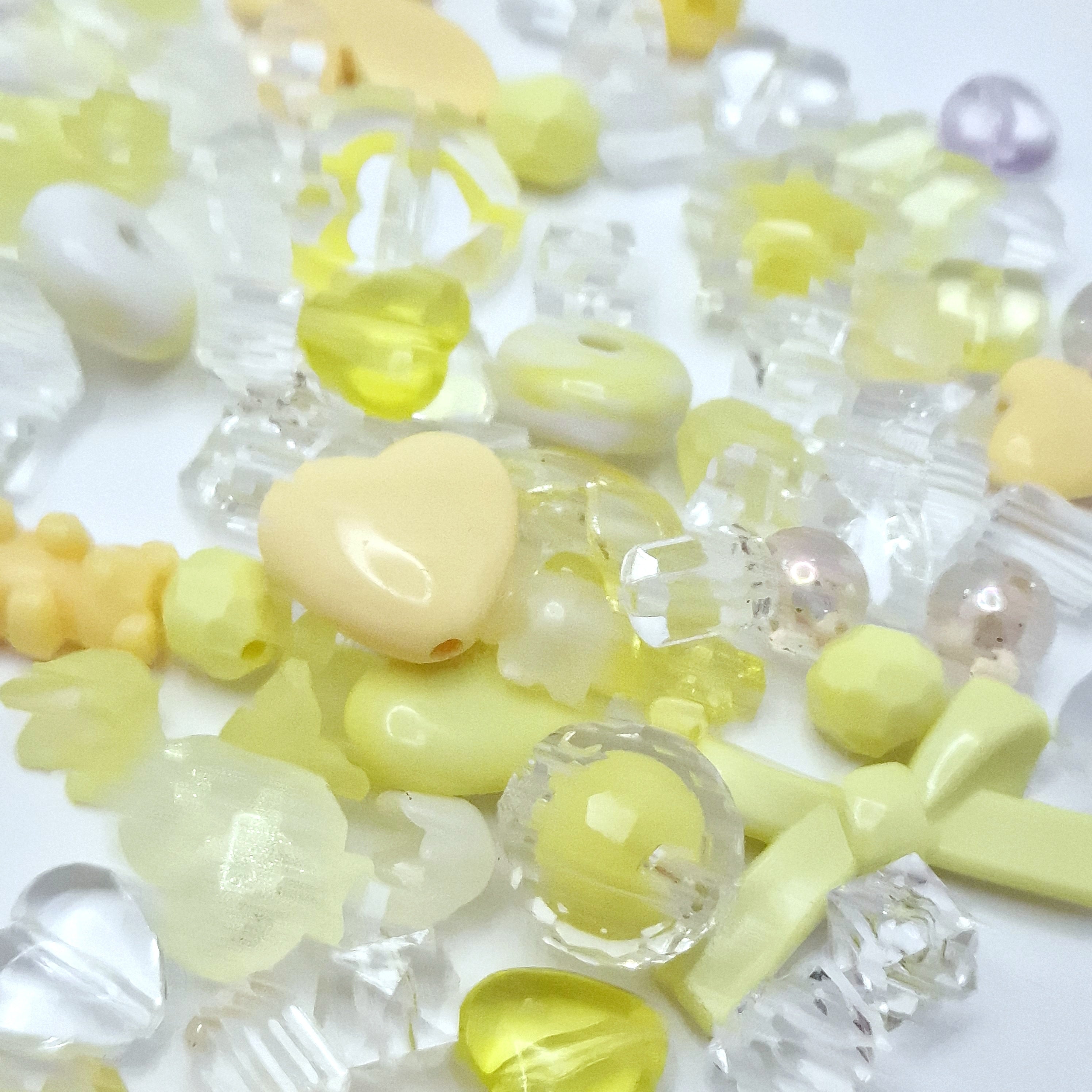MajorCrafts 50g Yellow Theme Mixed Acrylic Beads