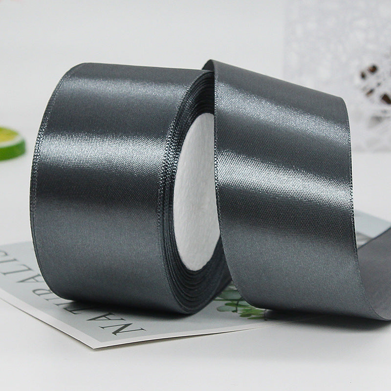 Dark grey shop satin ribbon