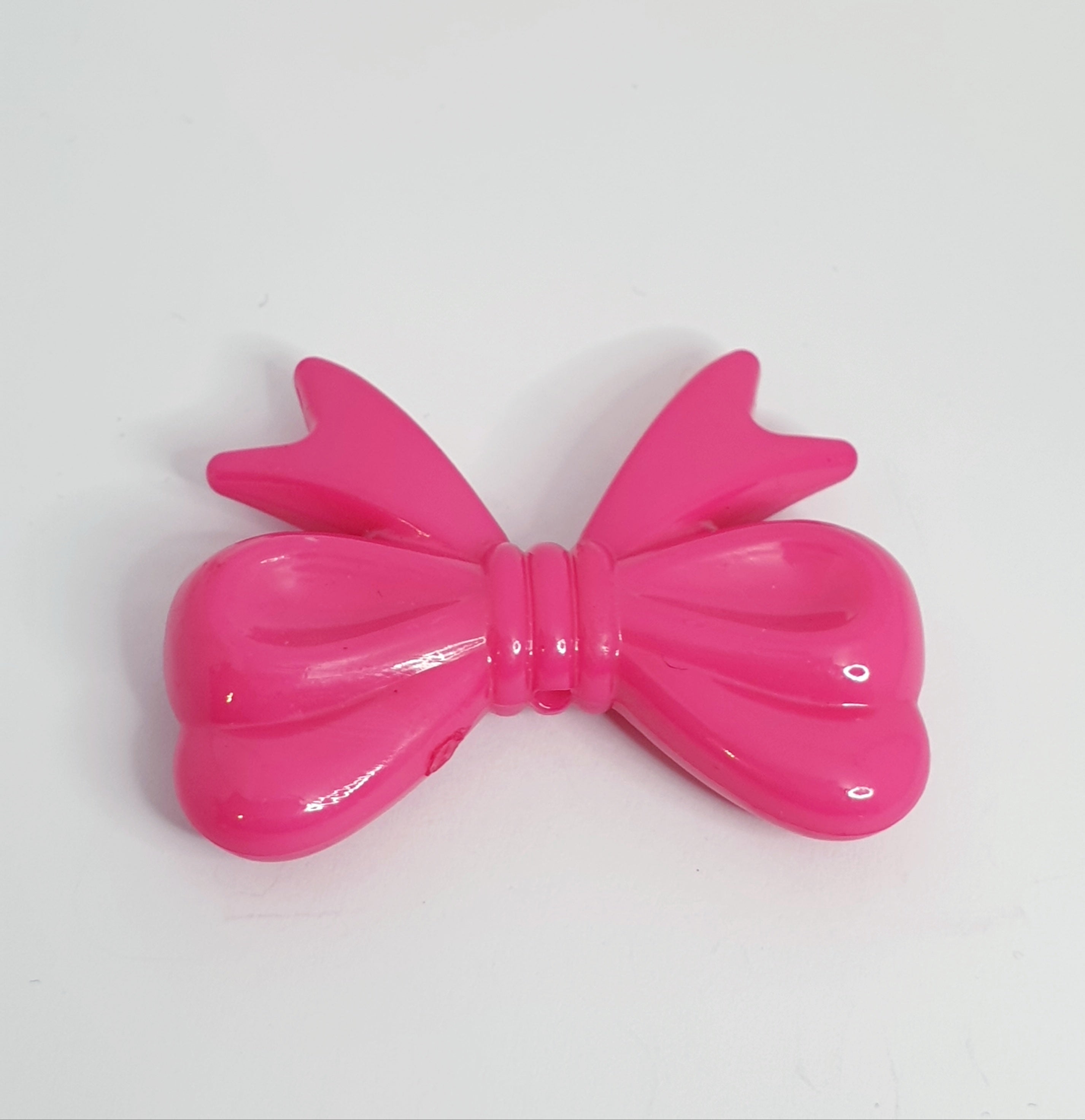 MajorCrafts 4pcs Hot Pink 46mm x 36mm Large 3D Acrylic Bows D16