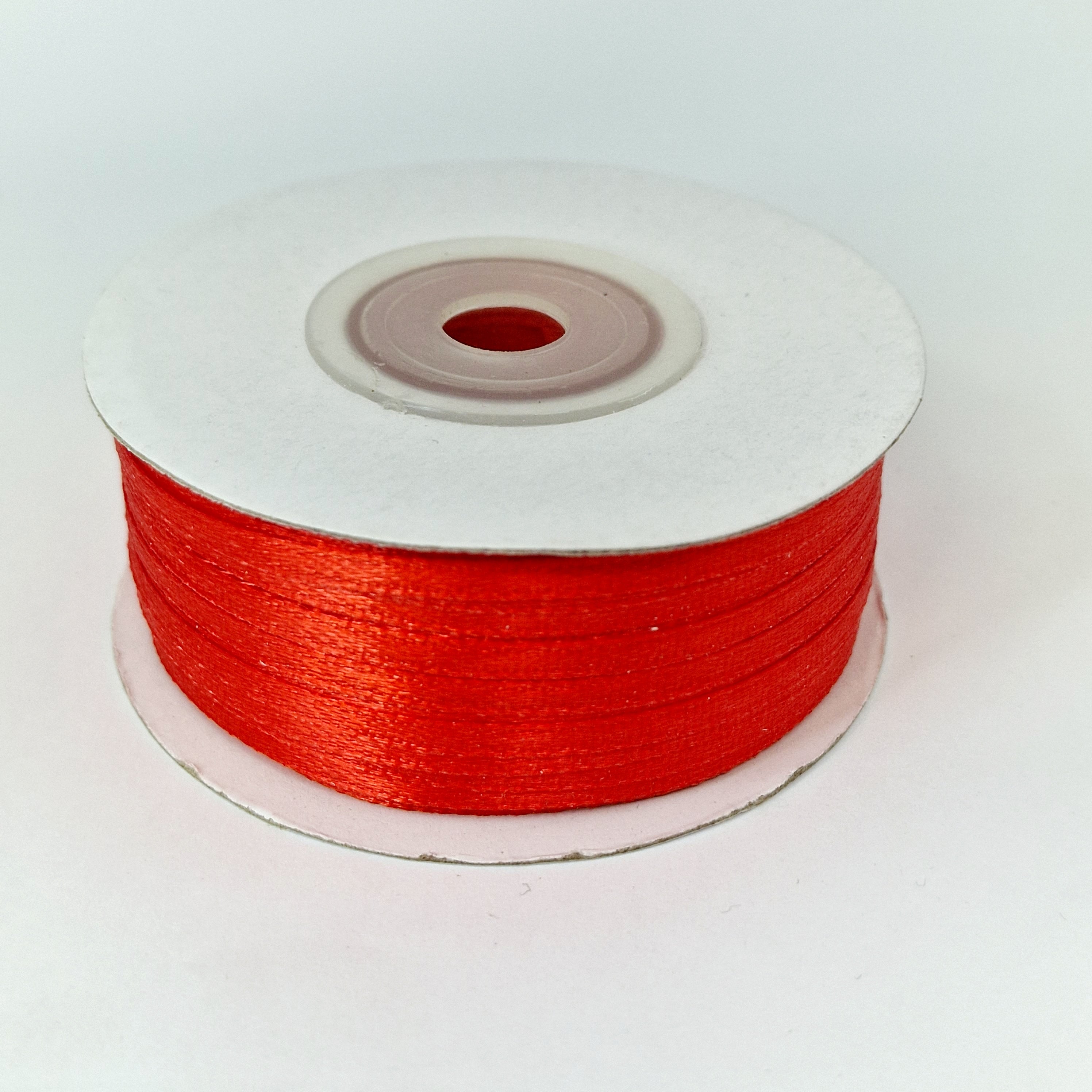 MajorCrafts 3mm 90metres Crimson Red Satin Fabric Ribbon Roll R26