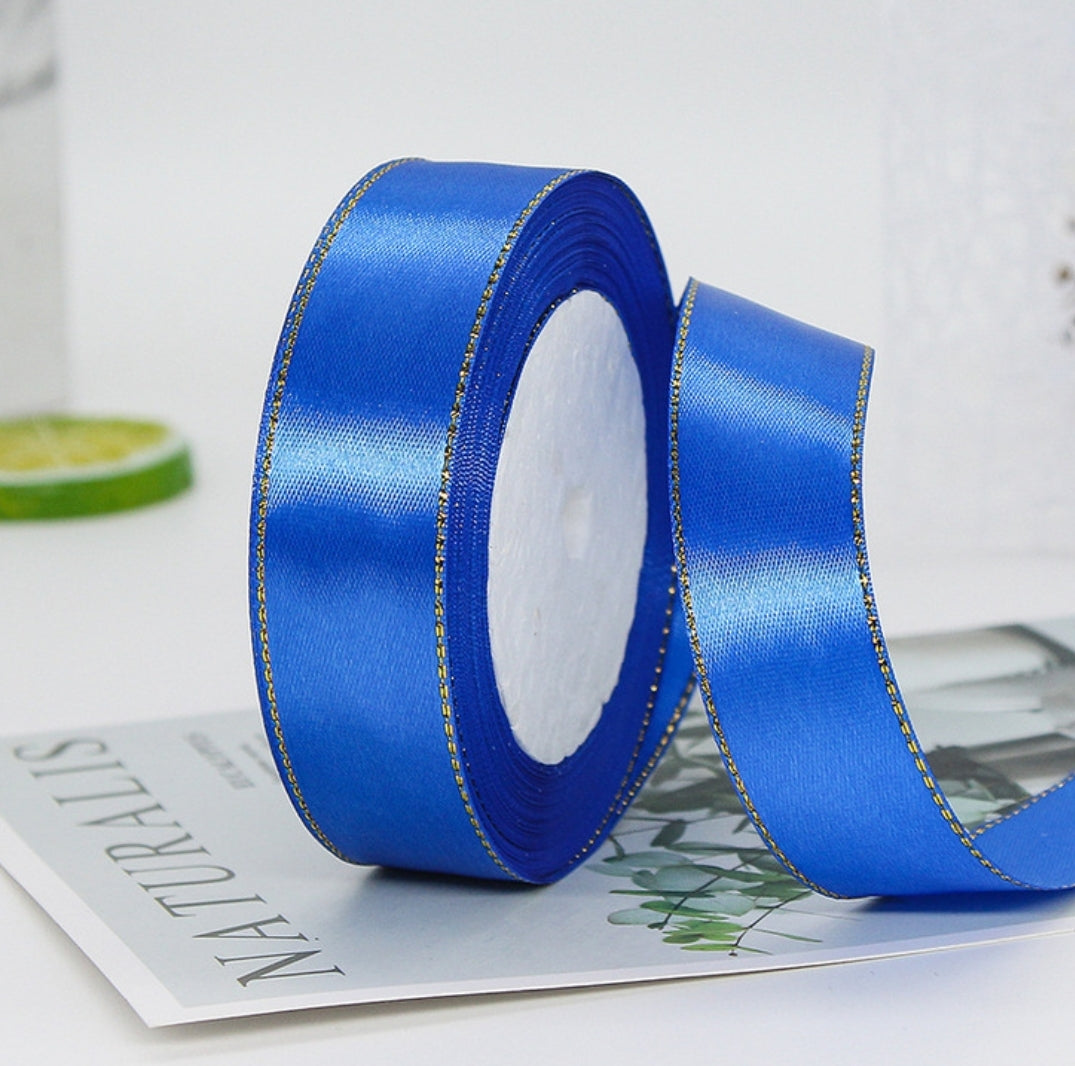 Royal blue satin ribbon on sale