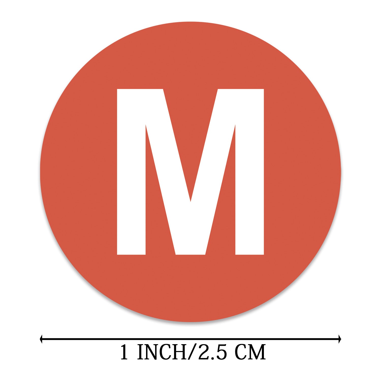 MajorCrafts 500 Labels per roll 2.5cm 1" Colourful Clothes Size Round Sticker Labels