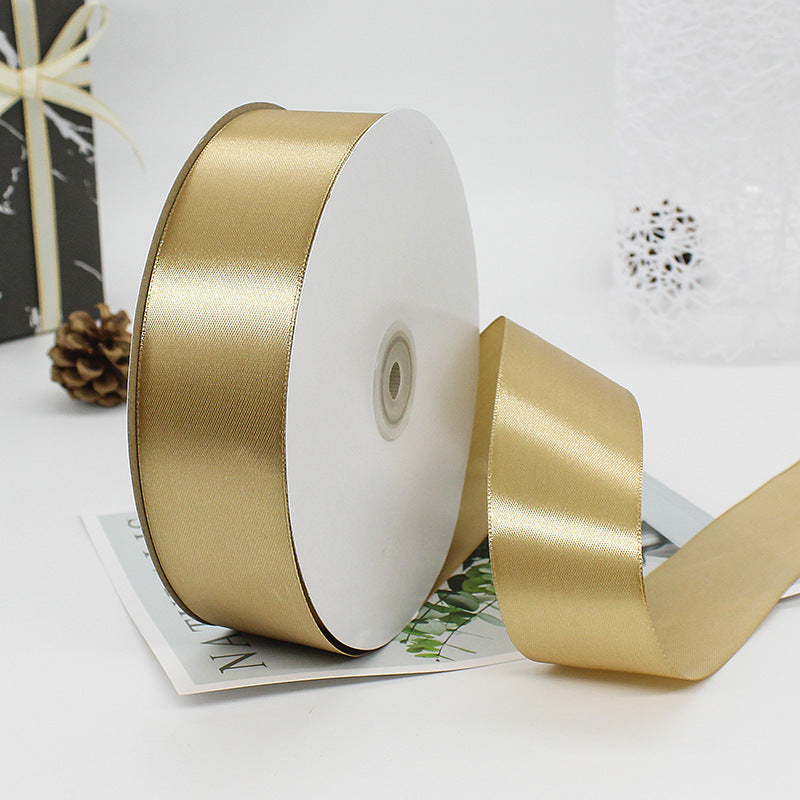 MajorCrafts 40mm 100yds 91mtrs Muesli Brown Satin Fabric Ribbon Roll R105