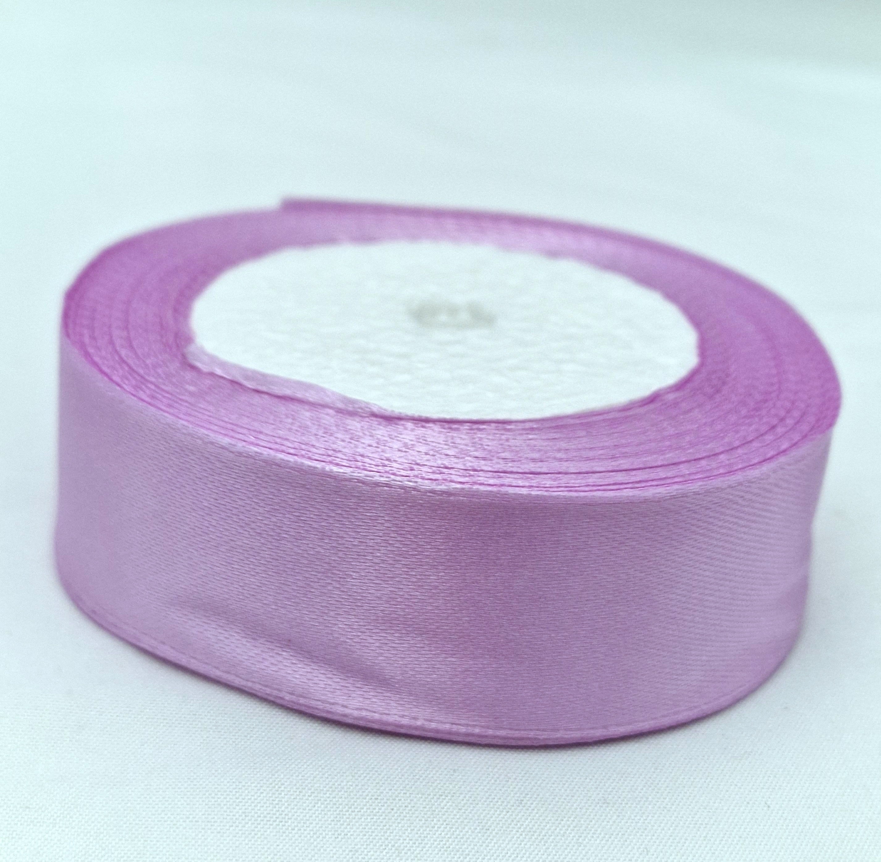 MajorCrafts 25mm 22metres Medium Purple Single Sided Satin Fabric Ribbon Roll