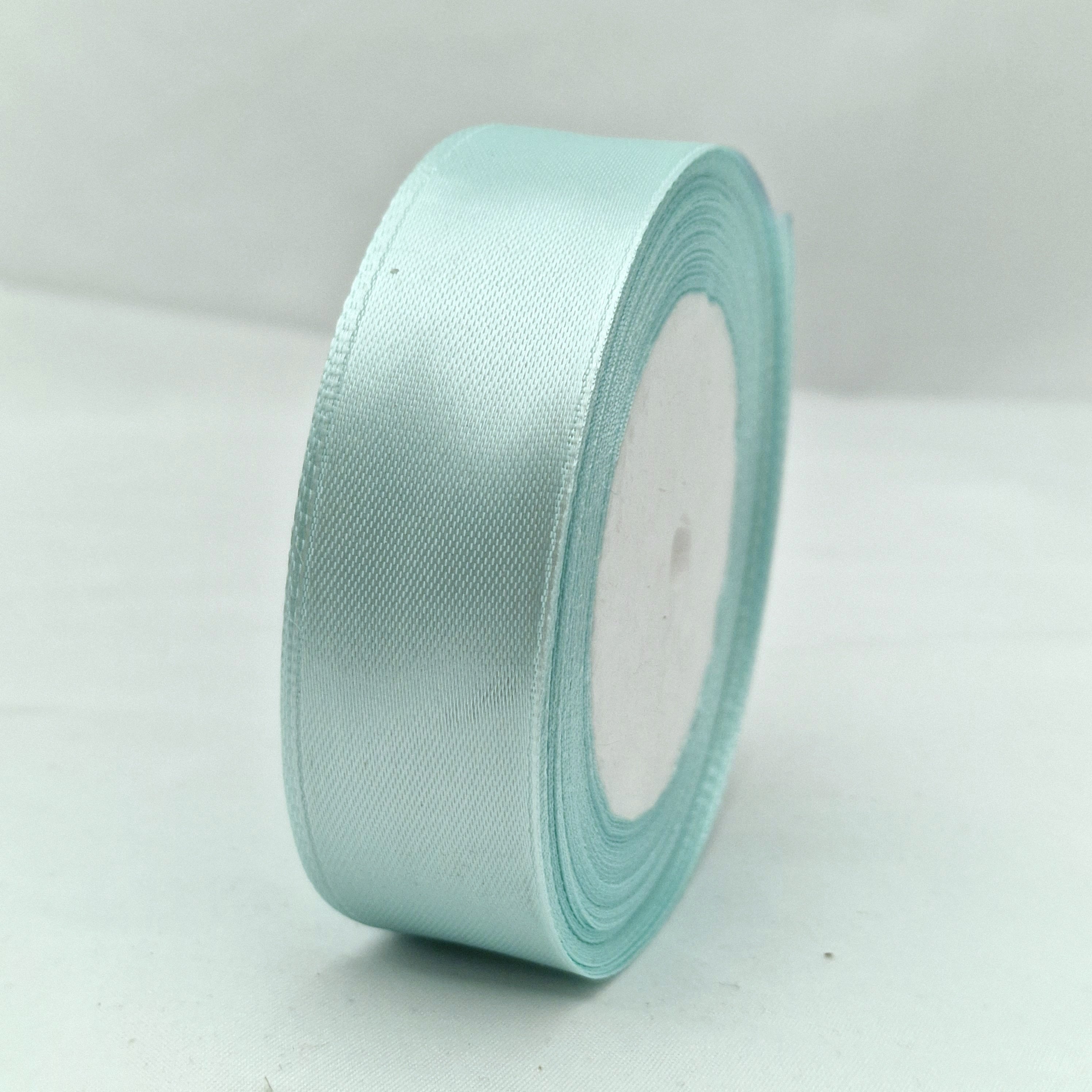 MajorCrafts 25mm 22metres Pale Blue Single Sided Satin Fabric Ribbon Roll