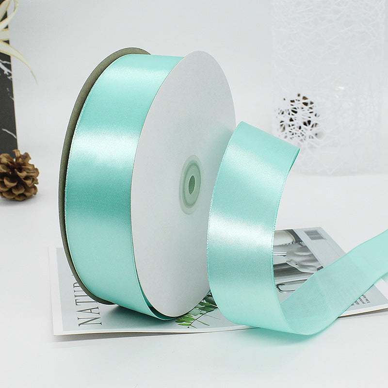 MajorCrafts 40mm 100yds 91mtrs Opal Blue Satin Fabric Ribbon Roll R141