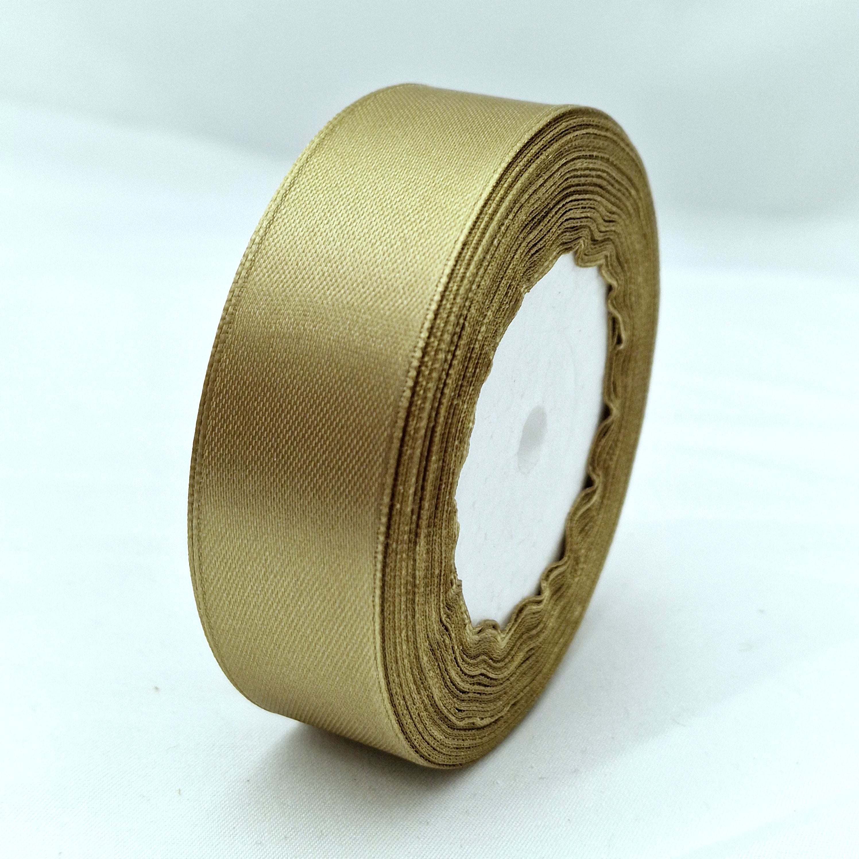 MajorCrafts 25mm 22metres Moss Green Single Sided Satin Fabric Ribbon Roll