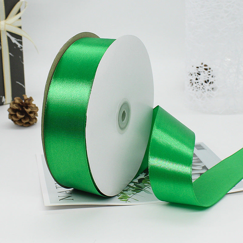 MajorCrafts 40mm 100yds 91mtrs Emerald Green Satin Fabric Ribbon Roll R19