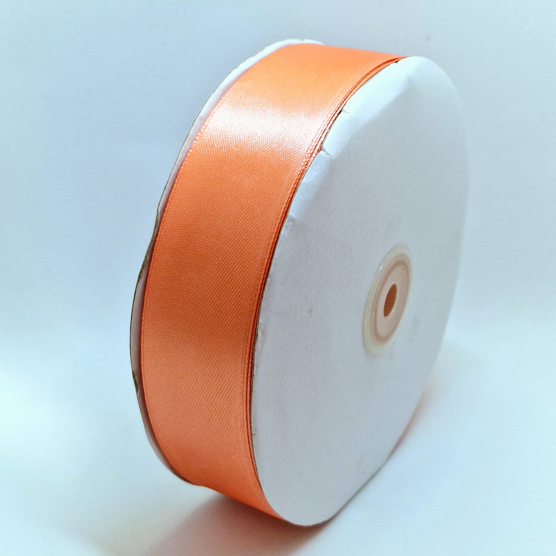 MajorCrafts 40mm 100yds 91mtrs Peach Coral Satin Fabric Ribbon Roll