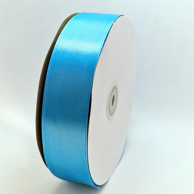 MajorCrafts 40mm 100yds 91mtrs Dark Sky Blue Satin Fabric Ribbon Roll R11D