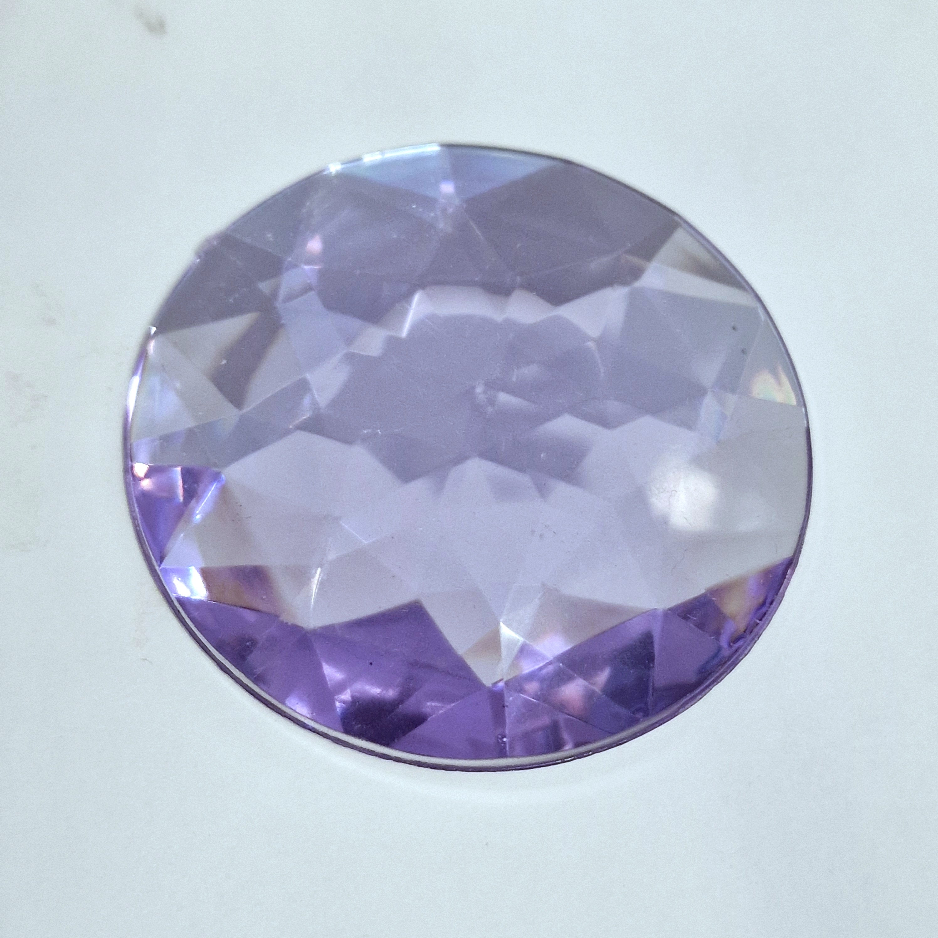 MajorCrafts 2pcs 52mm Lilac Purple Star Facets Flat Back Large Round Acrylic Rhinestones