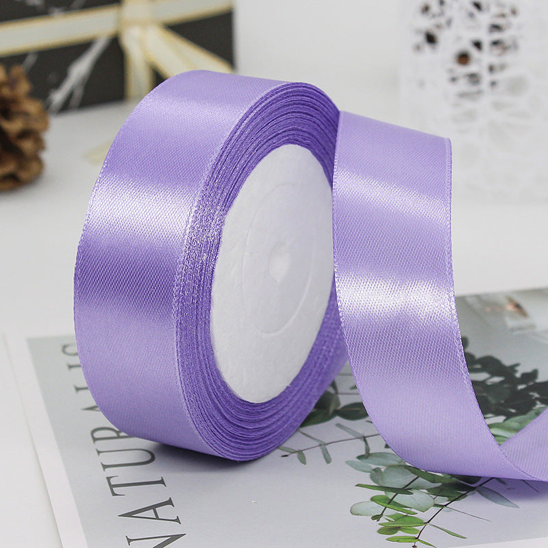 MajorCrafts 25mm 22metres Lilac Purple Single Sided Satin Fabric Ribbon Roll R21