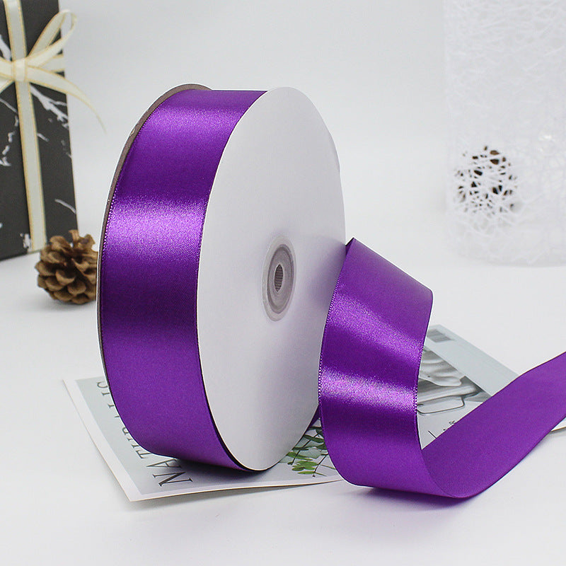 MajorCrafts 40mm 100yds 91mtrs Violet Purple Satin Fabric Ribbon Roll R46