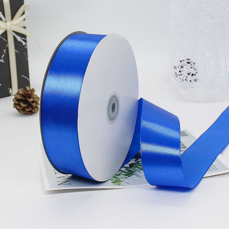 MajorCrafts 40mm 100yds 91mtrs Royal Blue Satin Fabric Ribbon Roll R40