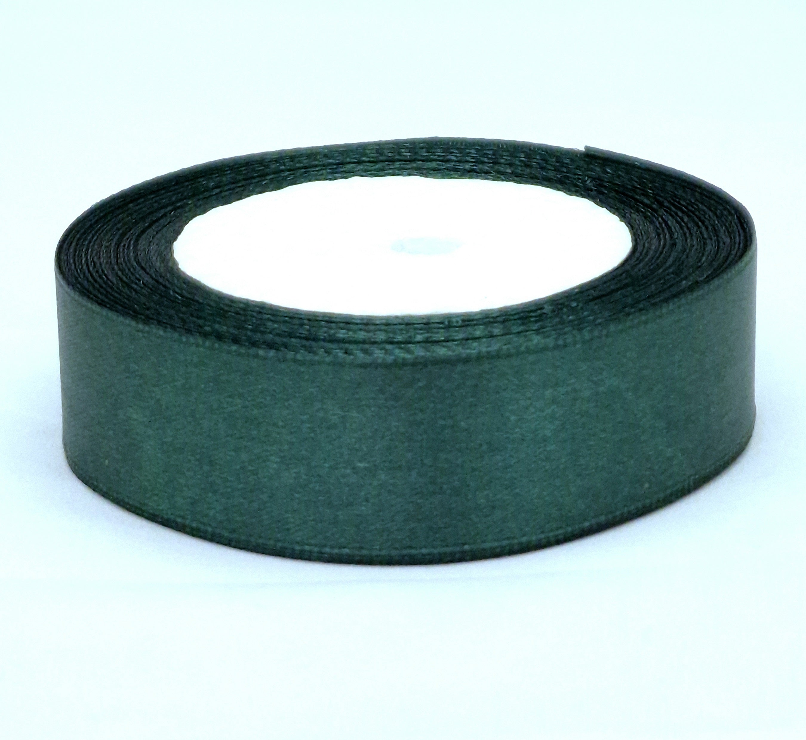 MajorCrafts 25mm 22metres Palm Green Single Sided Satin Fabric Ribbon Roll