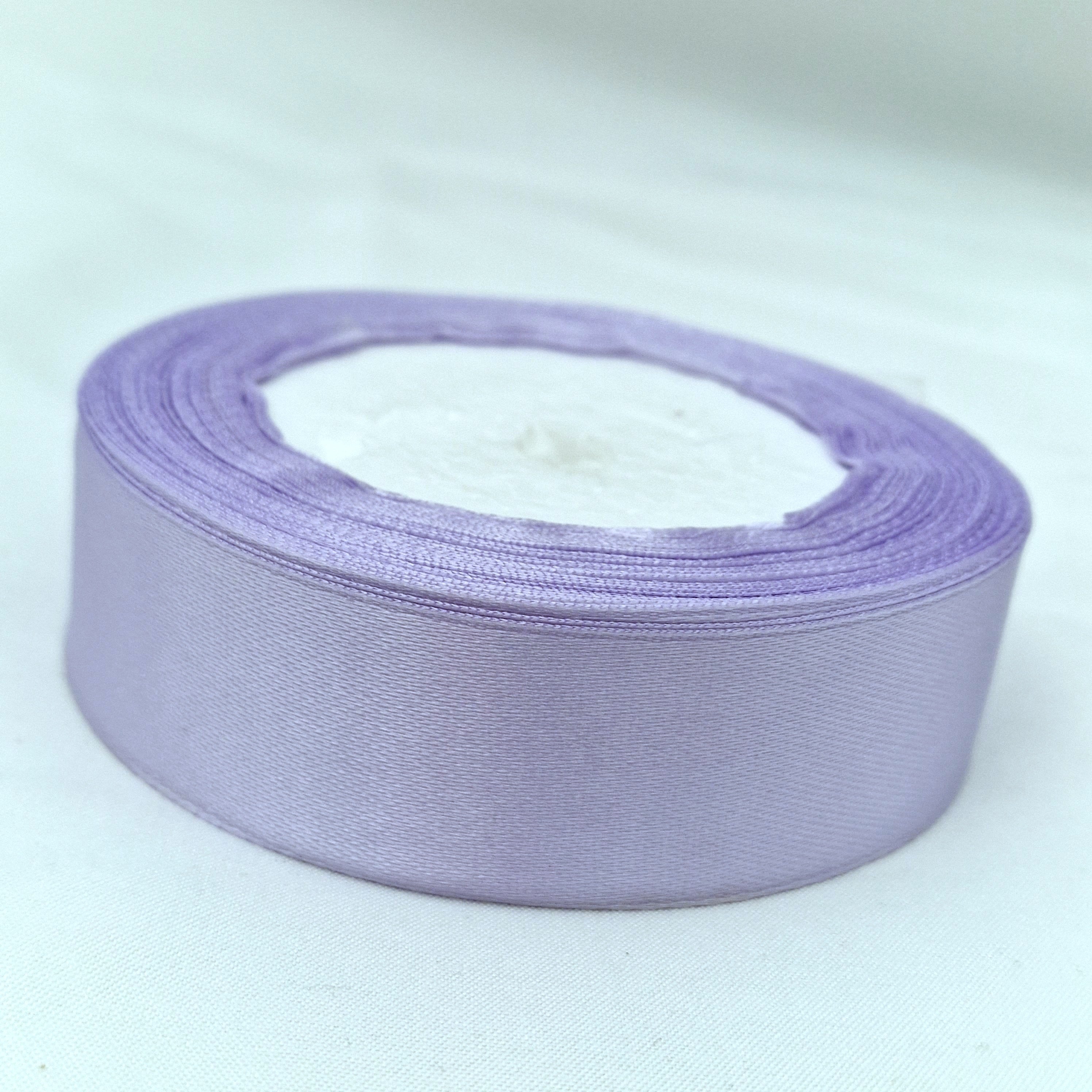 MajorCrafts 25mm 22metres Cold Purple Single Sided Satin Fabric Ribbon Roll