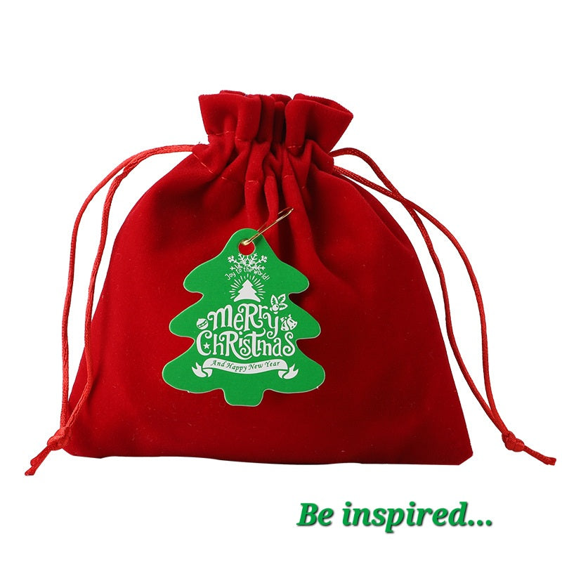 MajorCrafts 100pcs 5x5.5cm Green Christmas Tree Shaped Gift Paper Tags