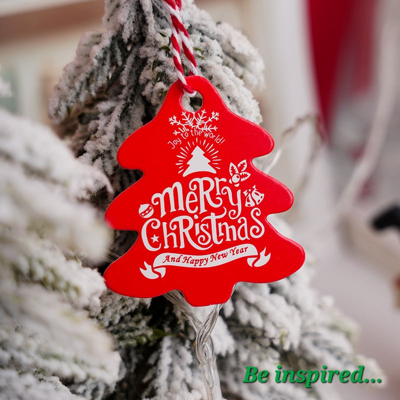 MajorCrafts 100pcs 5x5.5cm Red Christmas Tree Shaped Gift Paper Tags