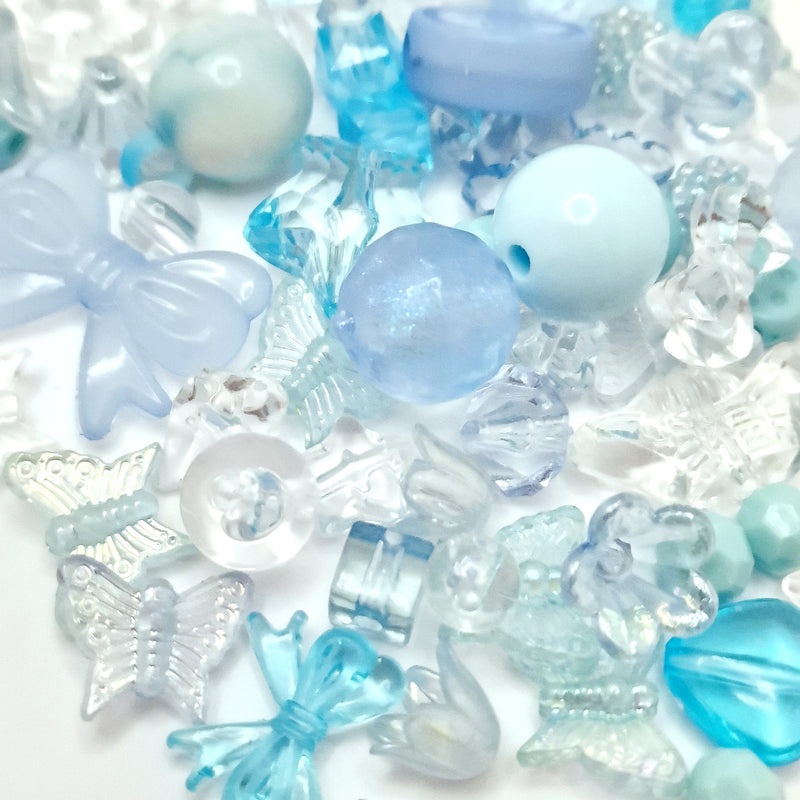 MajorCrafts 50g Blue Theme Mixed Acrylic Beads