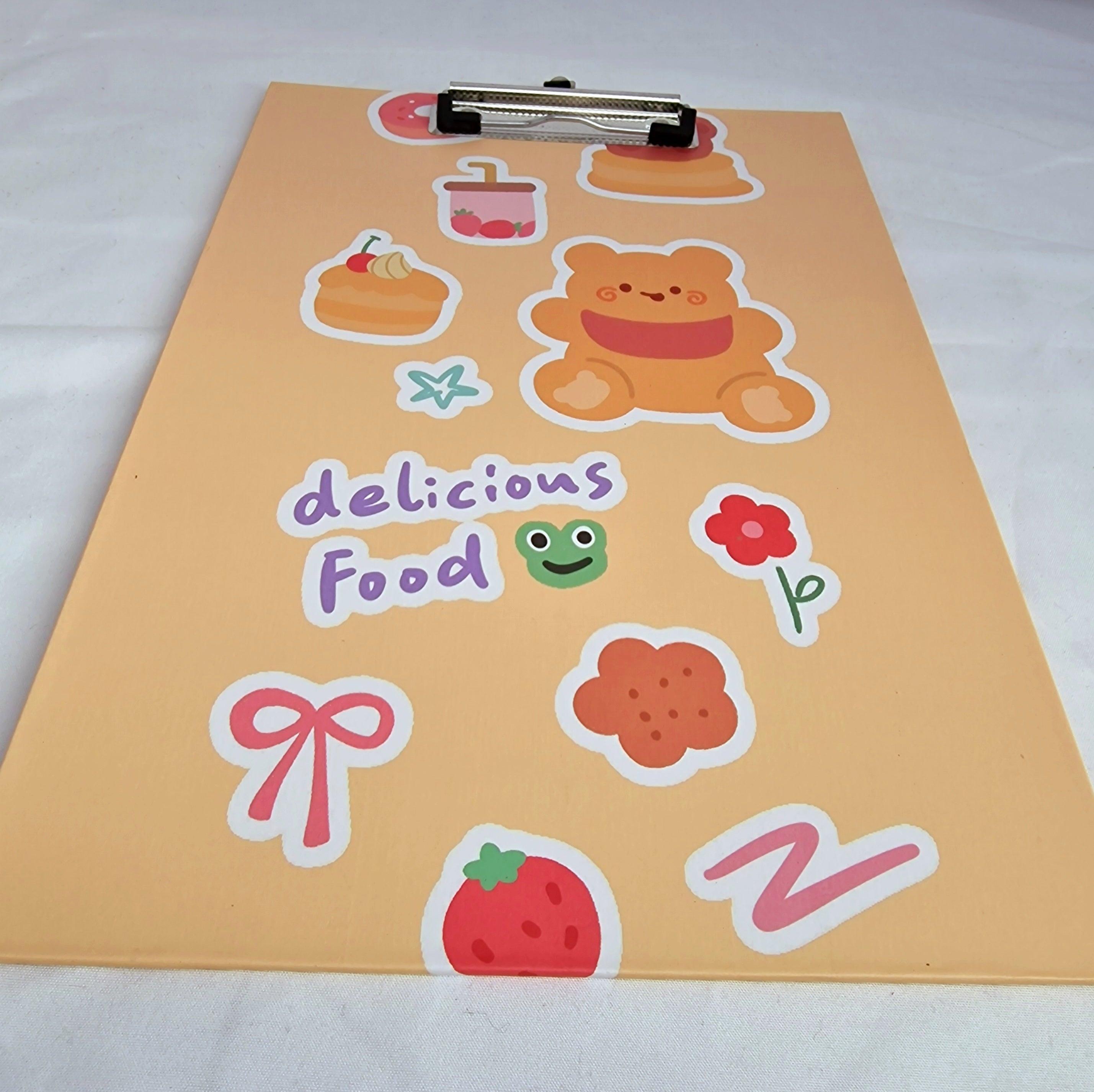 MajorCrafts Yellow 'Delicious Food' Printed Kawaii themed A4 Clipboard CB04