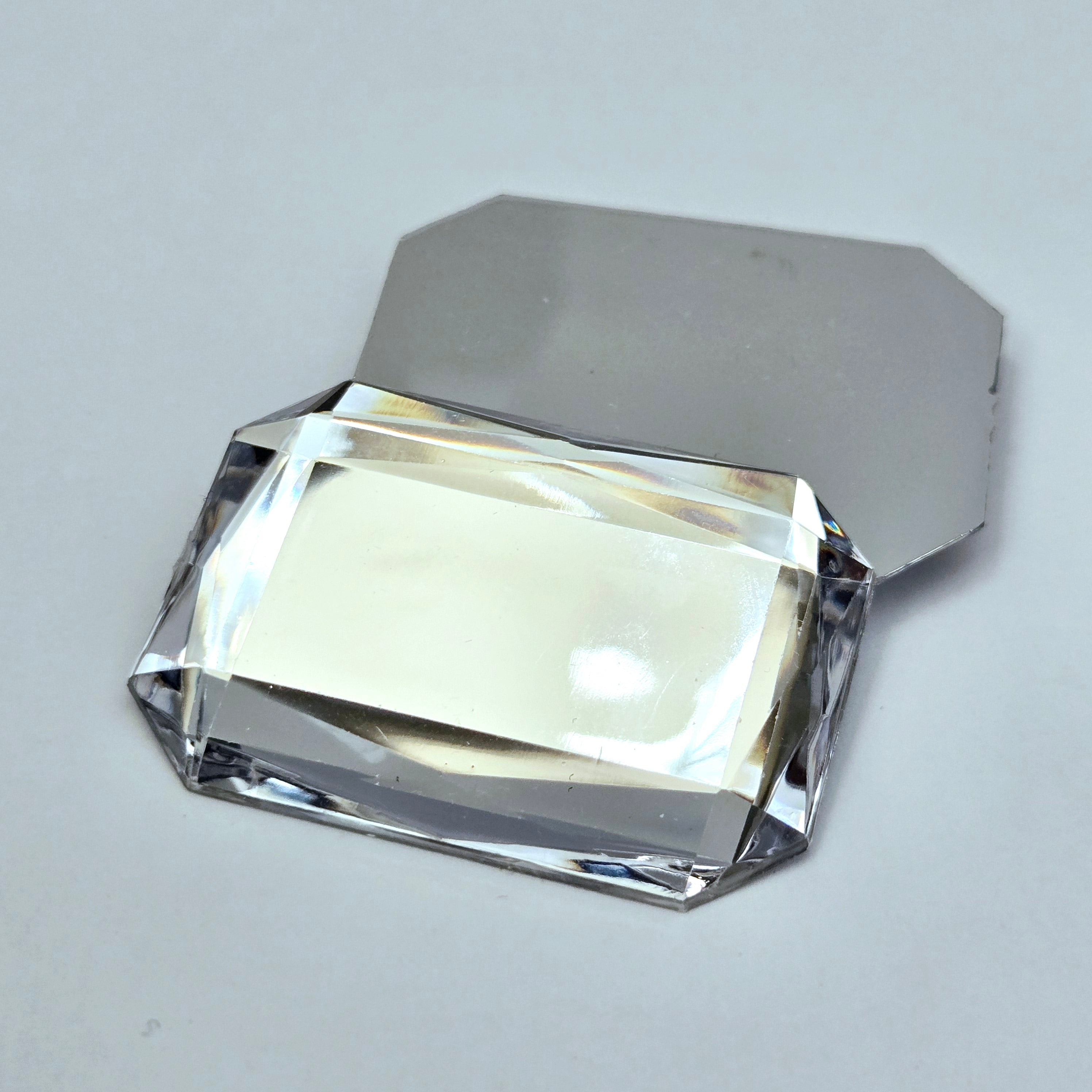 MajorCrafts 8pcs 40x30mm Crystal Clear Flat Back Rectangle Emerald Cut Acrylic Rhinestones