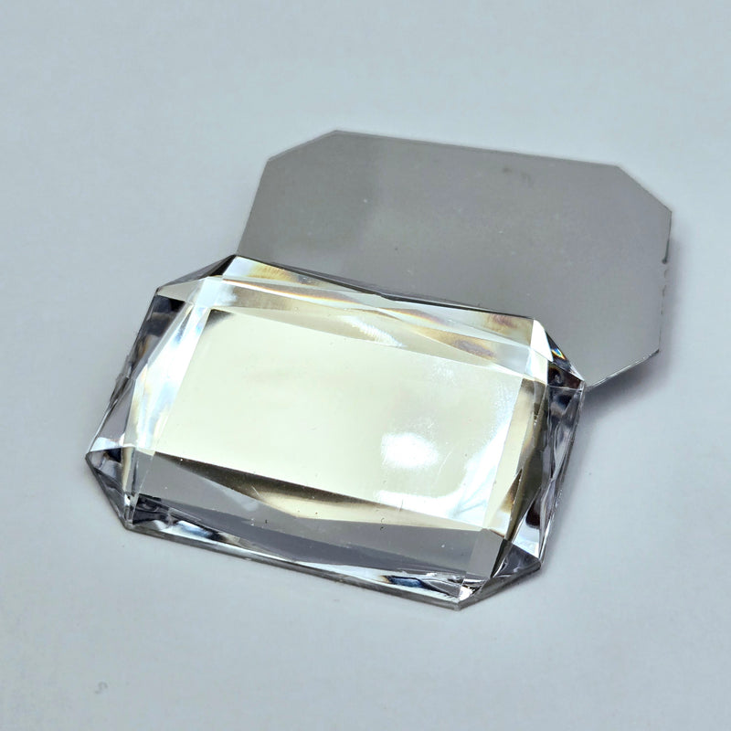 MajorCrafts 8pcs 40x30mm Crystal Clear Flat Back Rectangle Emerald Cut Acrylic Rhinestones