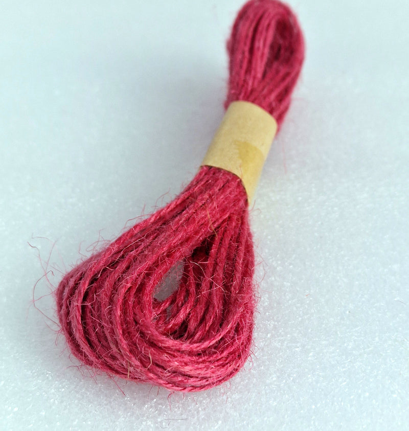 MajorCrafts 10metres 1mm thick Dark Pink Jute Twine String