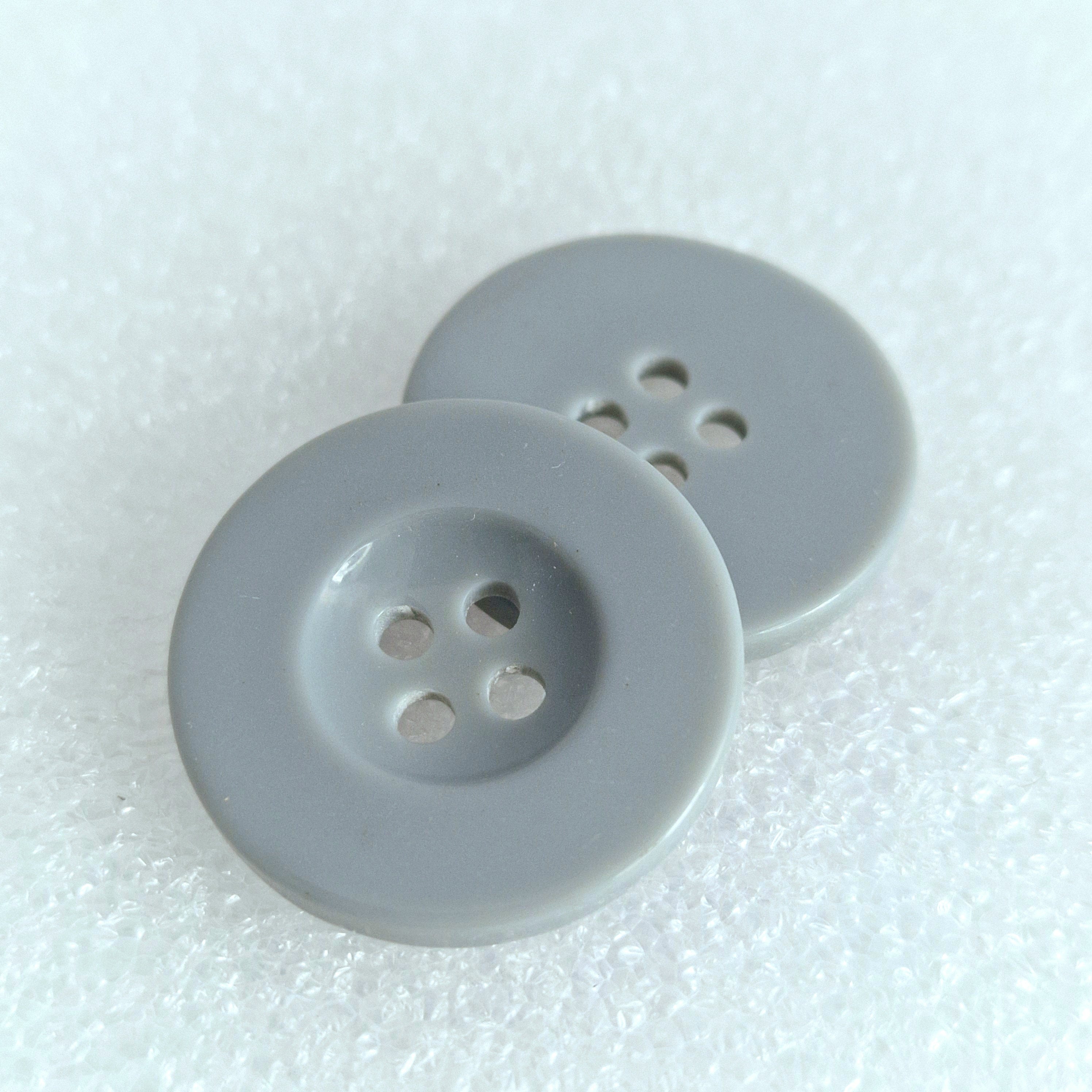 MajorCrafts 16pcs 25mm Grey 4 Holes Round Resin Sewing Buttons