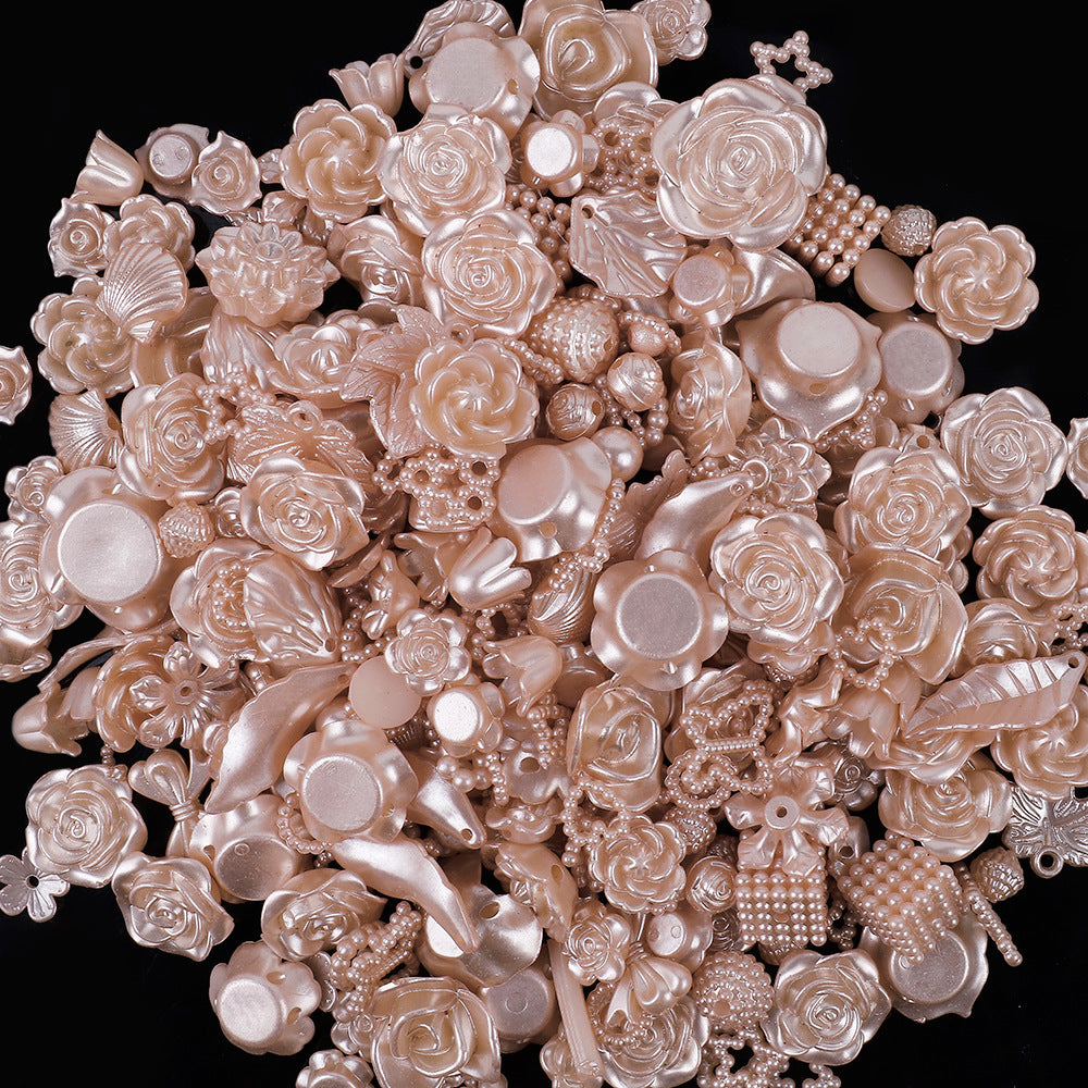 MajorCrafts 50g Champagne Mixed Shapes Resin Pearl Embellishments