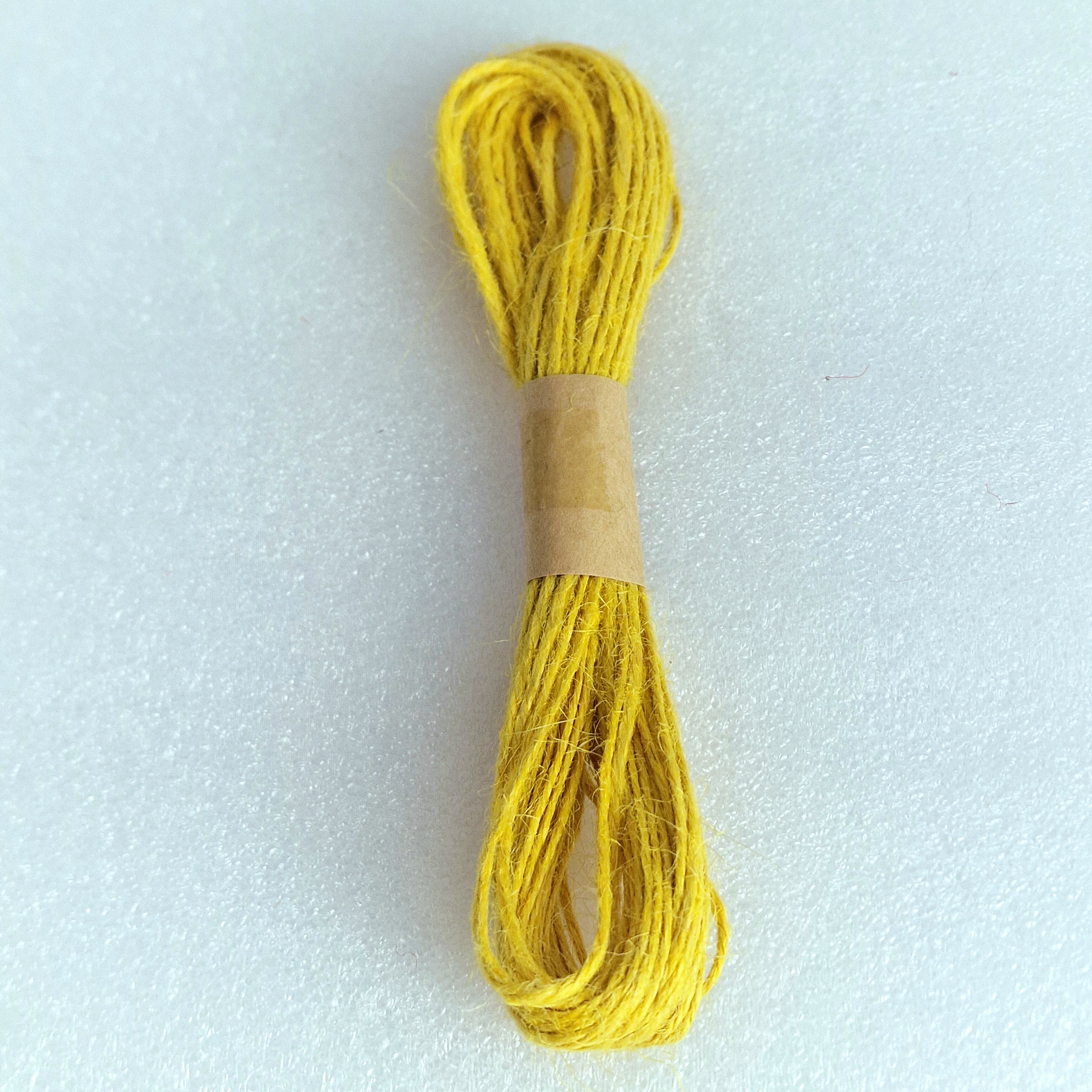 MajorCrafts 10metres 1mm thick Mustard Yellow Jute Twine String