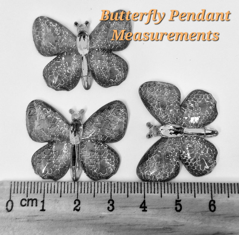 MajorCrafts 4pcs Pink and Yellow 25x32mm Flat Back Butterfly Resin Pendants