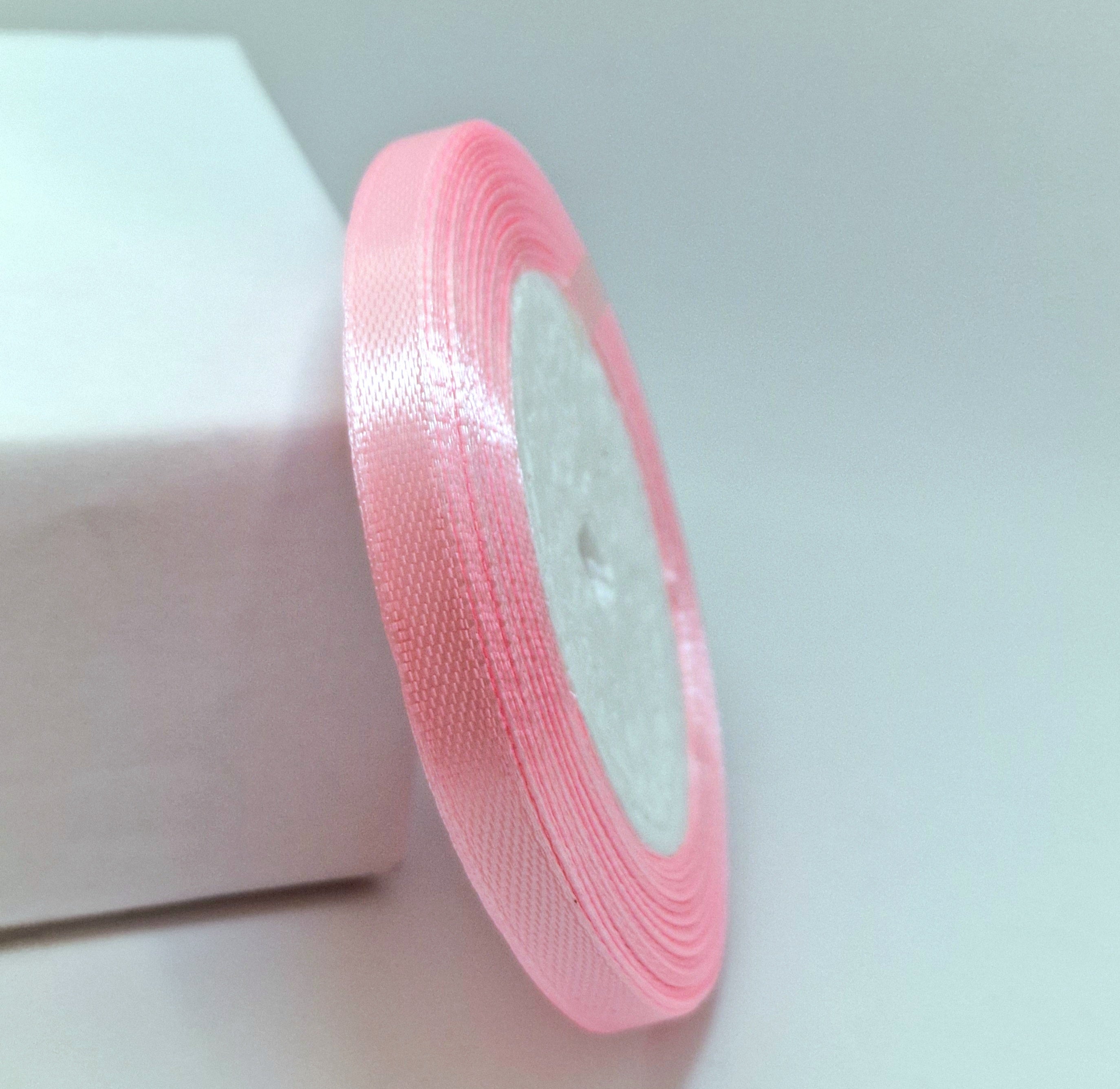 MajorCrafts 6mm 22metres Light Pink Satin Fabric Ribbon Roll R04