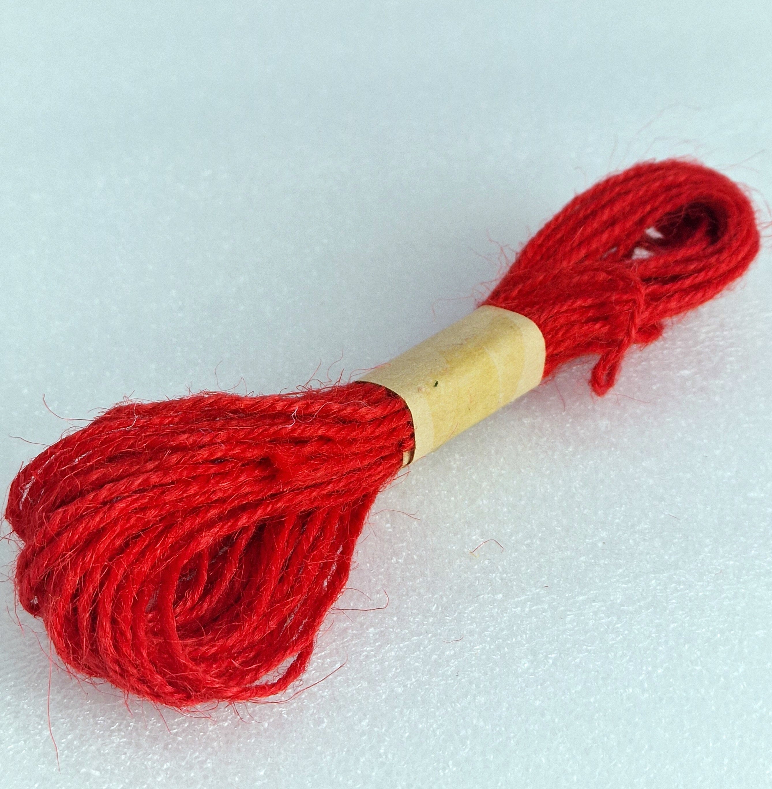 MajorCrafts 10metres 1mm thick Red Jute Twine String
