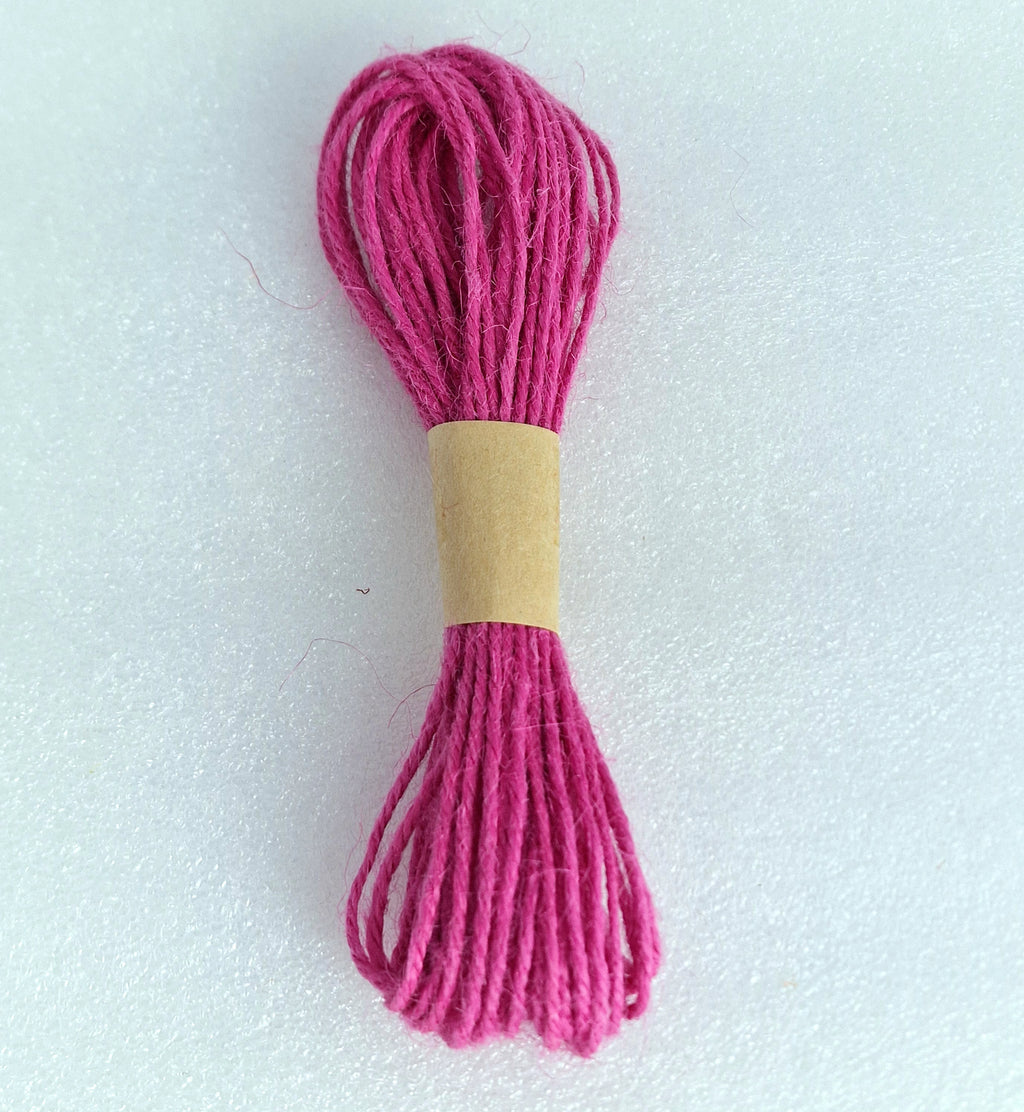 MajorCrafts 10metres 1mm thick Rose Pink Jute Twine String