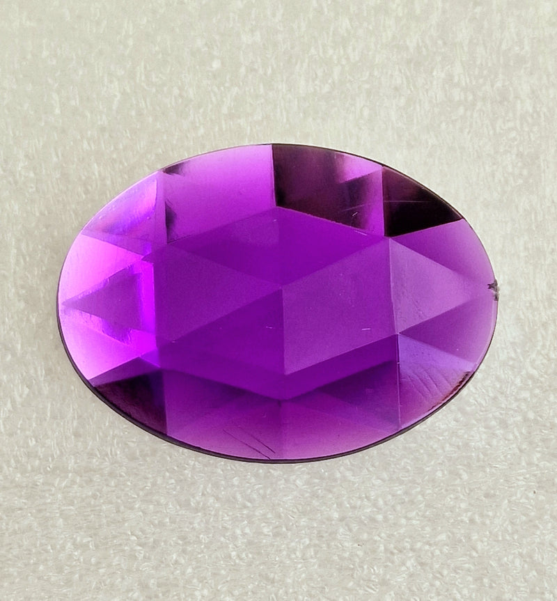 MajorCrafts 8pcs 40x30mm Royal Purple Flat Back Large Oval Acrylic Rhinestones