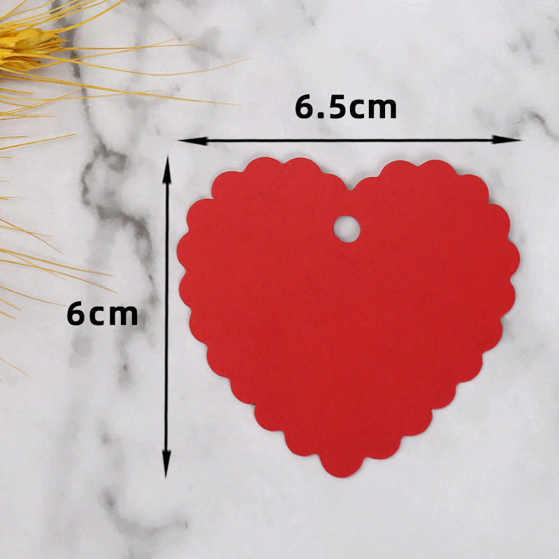 MajorCrafts 50pcs 6x6.5cm Red Heart Blank Gift Paper Tags