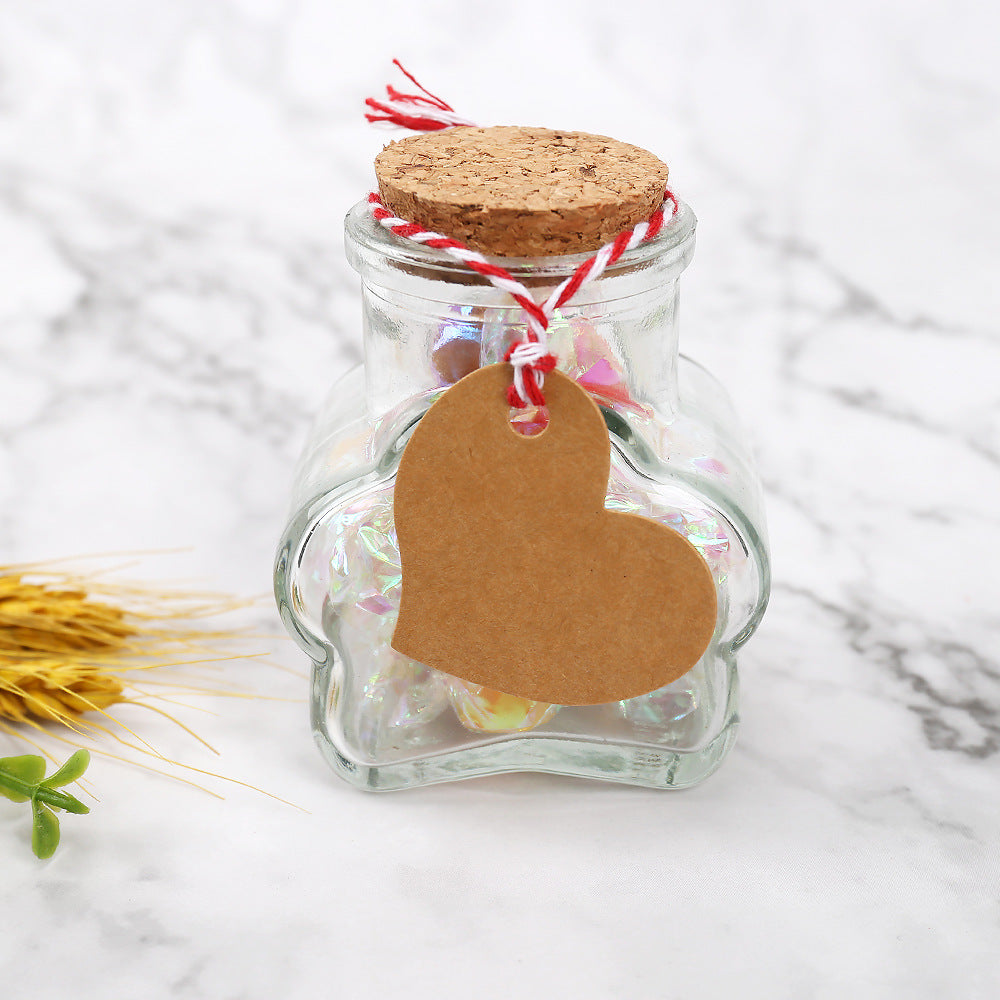 MajorCrafts 50pcs 4x4.5cm Kraft Brown Heart Blank Gift Tags
