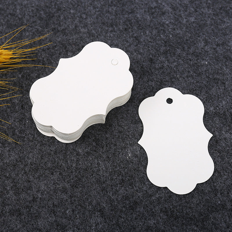 MajorCrafts 100pcs 7x5cm White Blank Gift Hang Tags