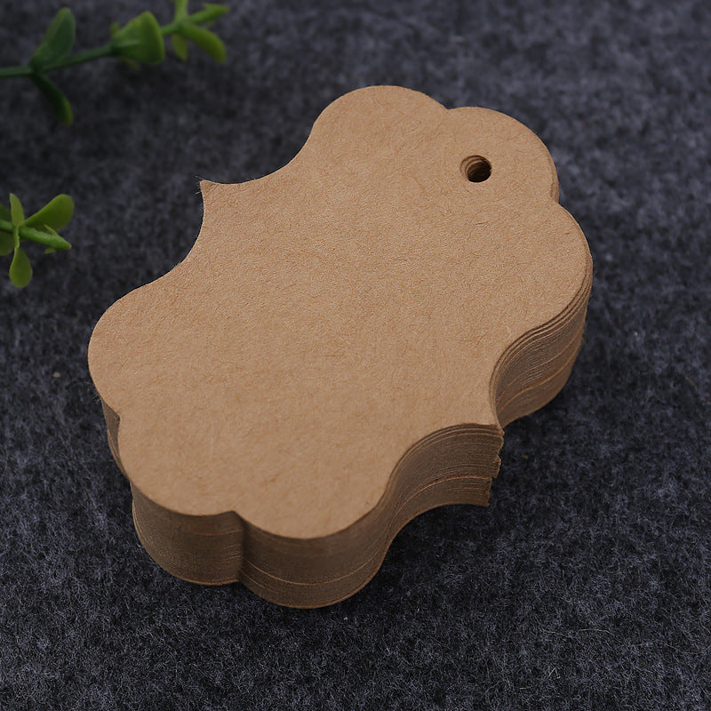 MajorCrafts 100pcs 7x5cm Kraft Brown Blank Gift Hang Tags