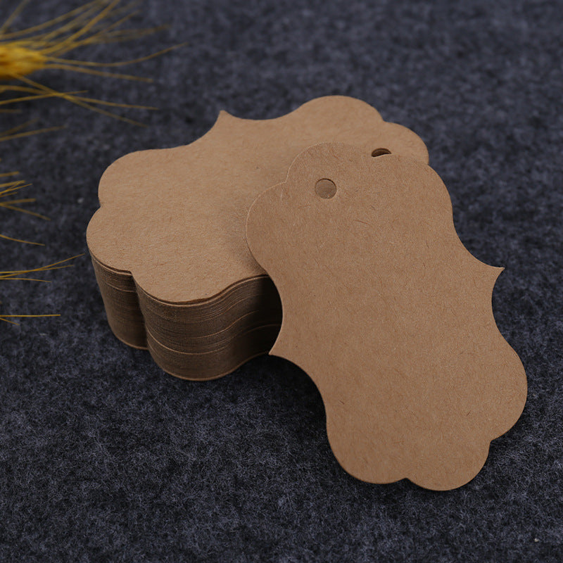 MajorCrafts 100pcs 7x5cm Kraft Brown Blank Gift Hang Tags