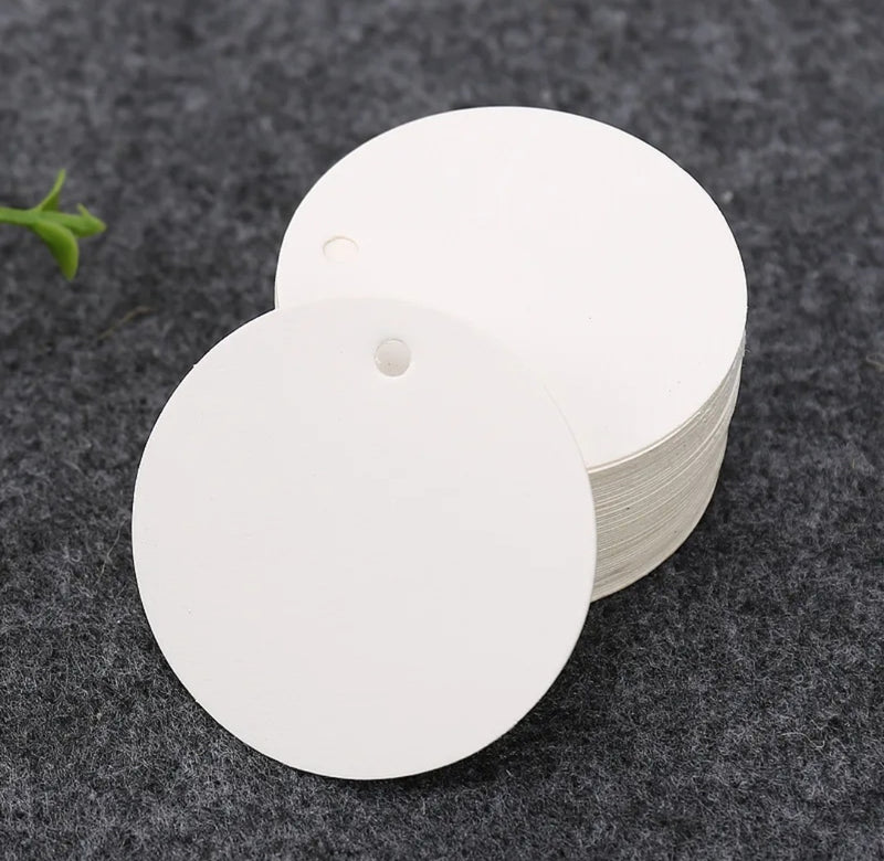 MajorCrafts 30pcs 5.5cm White Round Blank Gift Tags