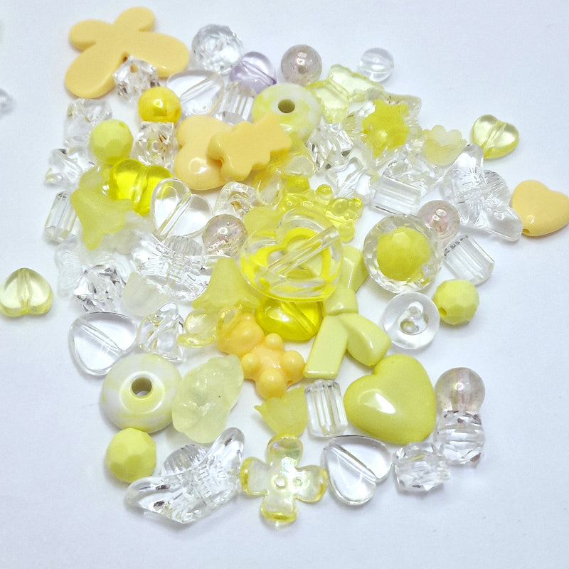 MajorCrafts 50g Yellow Theme Mixed Acrylic Beads