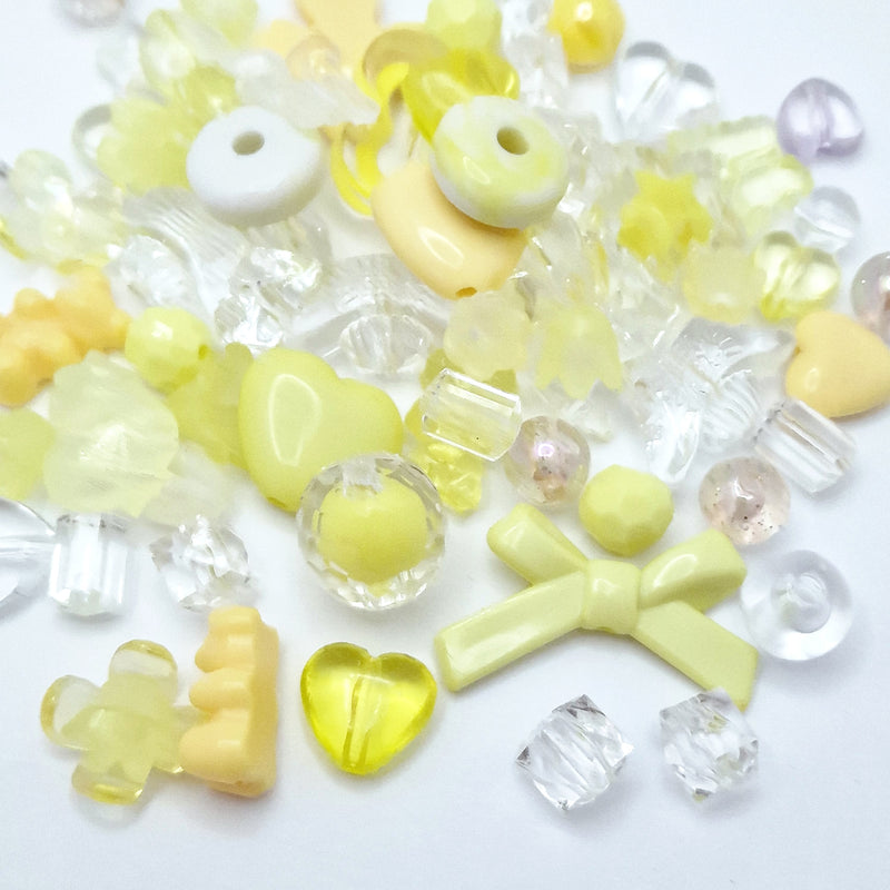 MajorCrafts 50g Yellow Theme Mixed Acrylic Beads