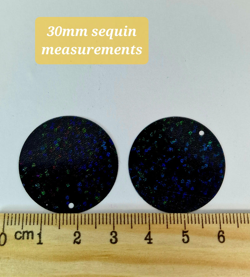 MajorCrafts 30mm 30grams 130pcs Orange Holographic Large Round PVC Sequins