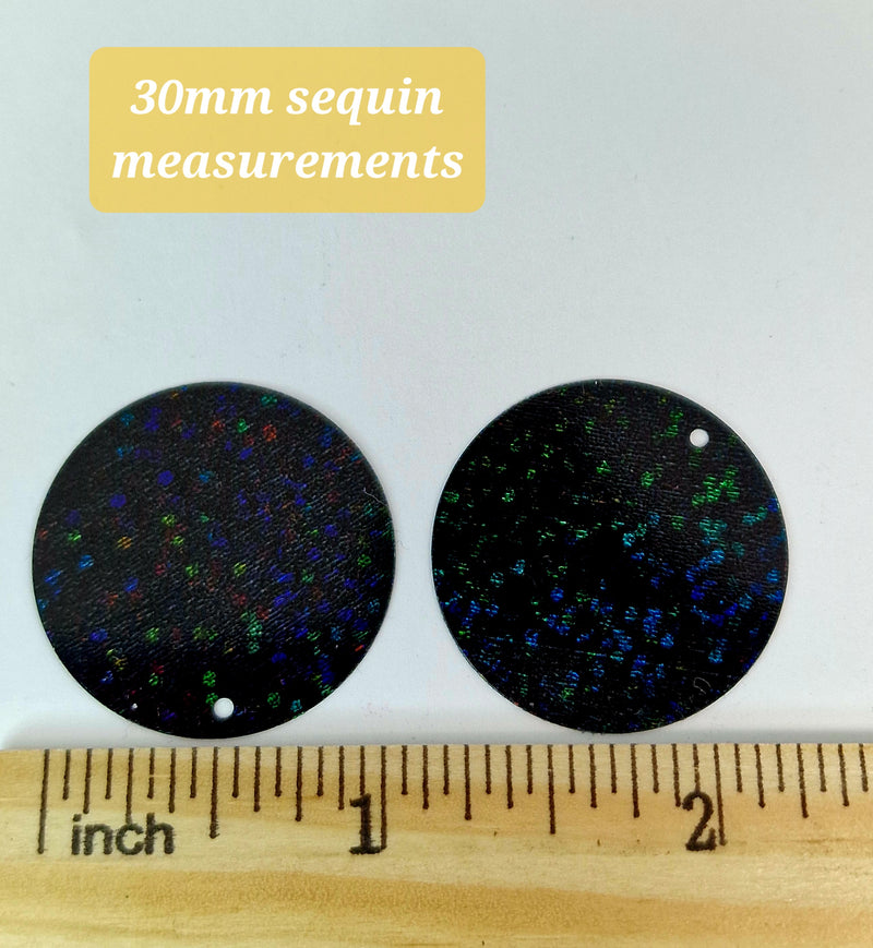MajorCrafts 30mm 30grams 130pcs Orange Holographic Large Round PVC Sequins