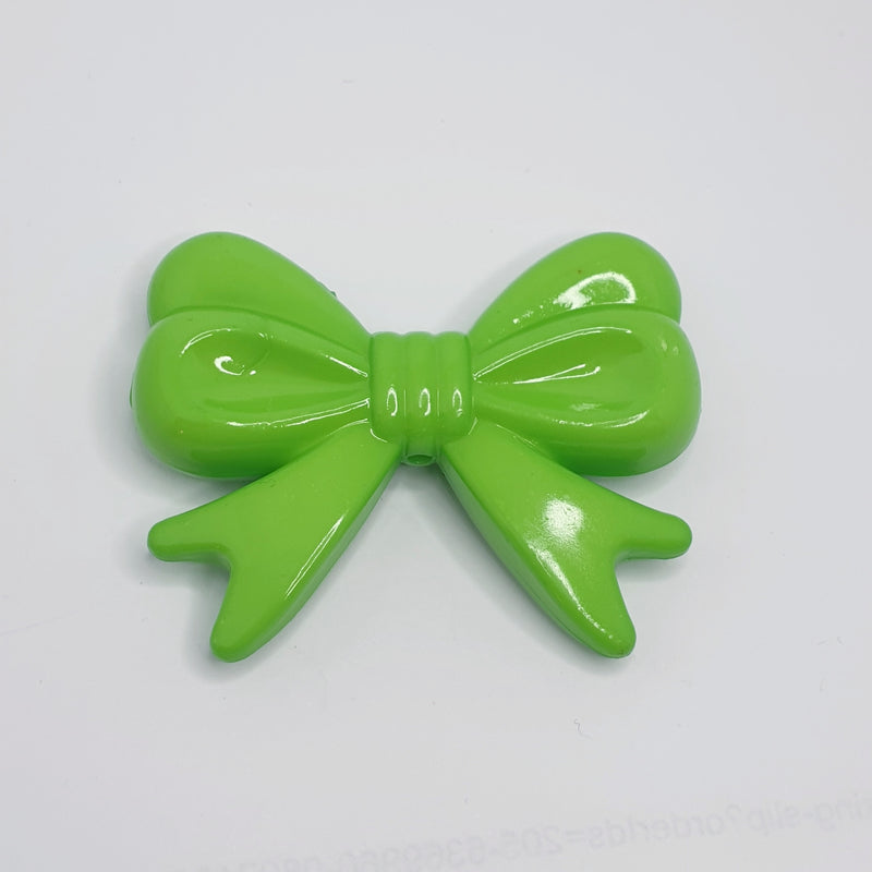 MajorCrafts 4pcs Lime Green 46mm x 36mm Large 3D Acrylic Bows D12