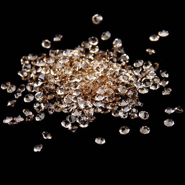 MajorCrafts 1400pcs 1.1mm Lt. Topaz Brown Micro Cubic Zirconia Glass Cut Rhinestones C13